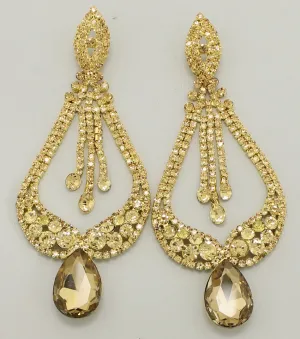 Gold Pageant Earrings | "Miss America" | 370608