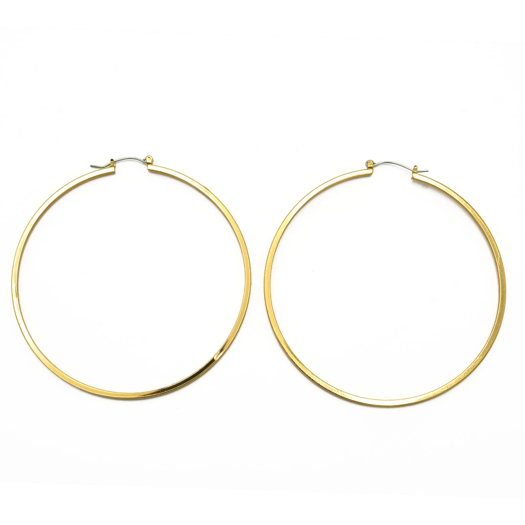 GOLD ROUND HOOP EARRINGS #HNE90700GD (GA13)
