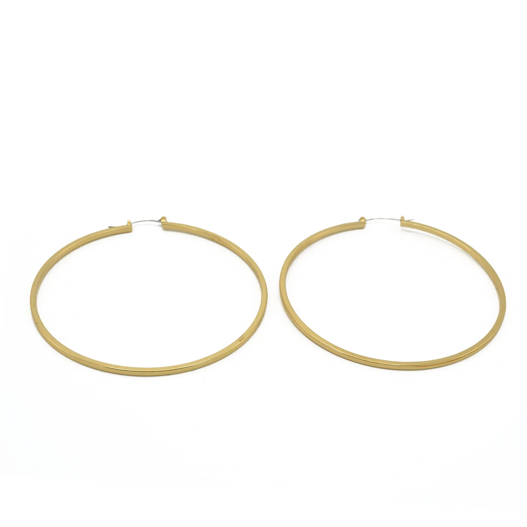 GOLD ROUND HOOP EARRINGS #HNE90700GD (GA13)