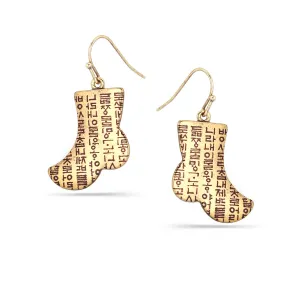 GOLD SHOE DROP EARRINGS #153MT3301 (2D4)
