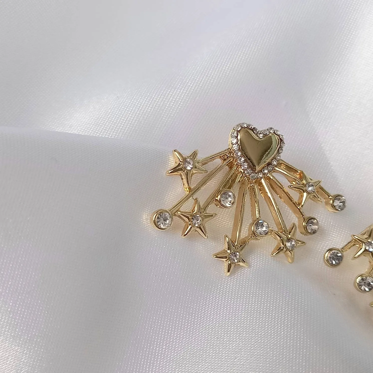 Gold Stud Drop Earrings - Heart Earrings, Star Earrings, Small Earrings, Small Drop Earrings, Small Studs,Gold Jewellery,Earrings In The UK
