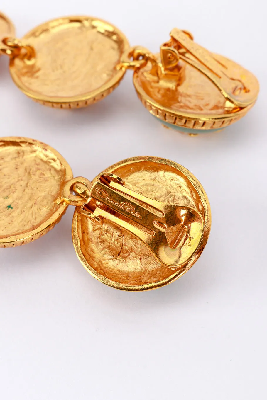 Good Luck Button Drop Earrings