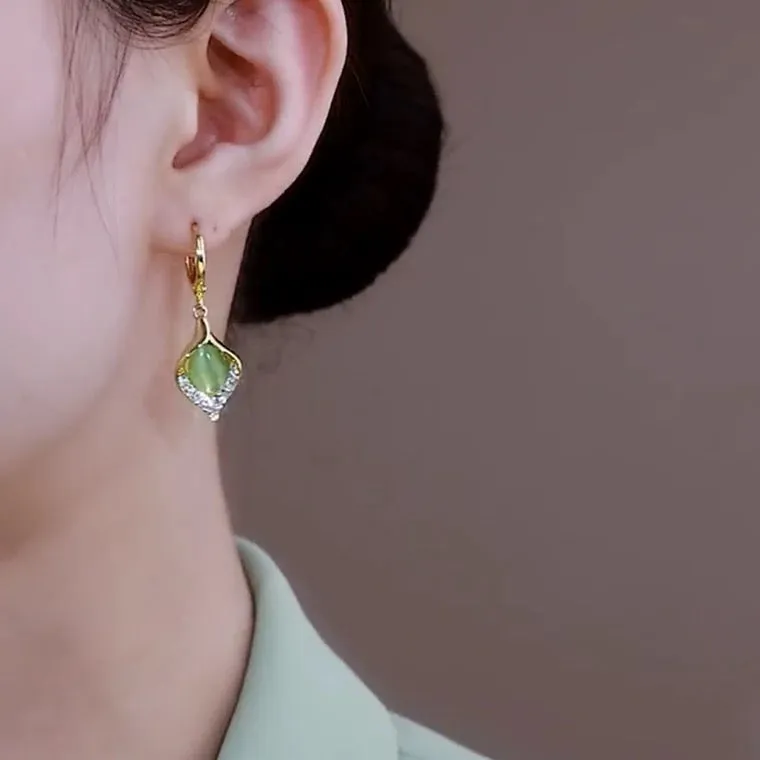 Green Opal Earrings