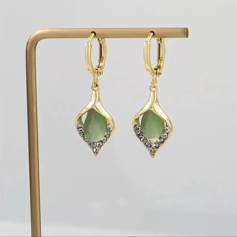 Green Opal Earrings