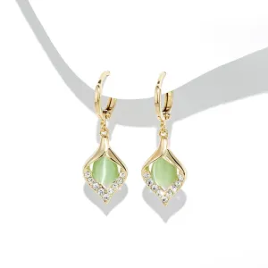 Green Opal Earrings