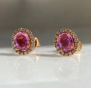 Greta Pink Sapphire Earrings