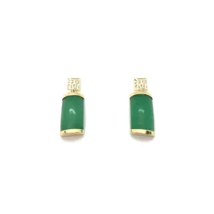 Happiness Jade Hanging Earrings (14K)