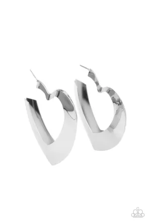 Heart-Racing Radiance Silver Paparazzi Earrings
