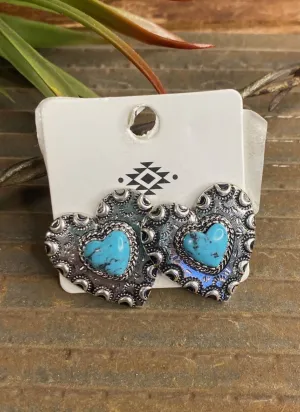 Heart Stud Earrings