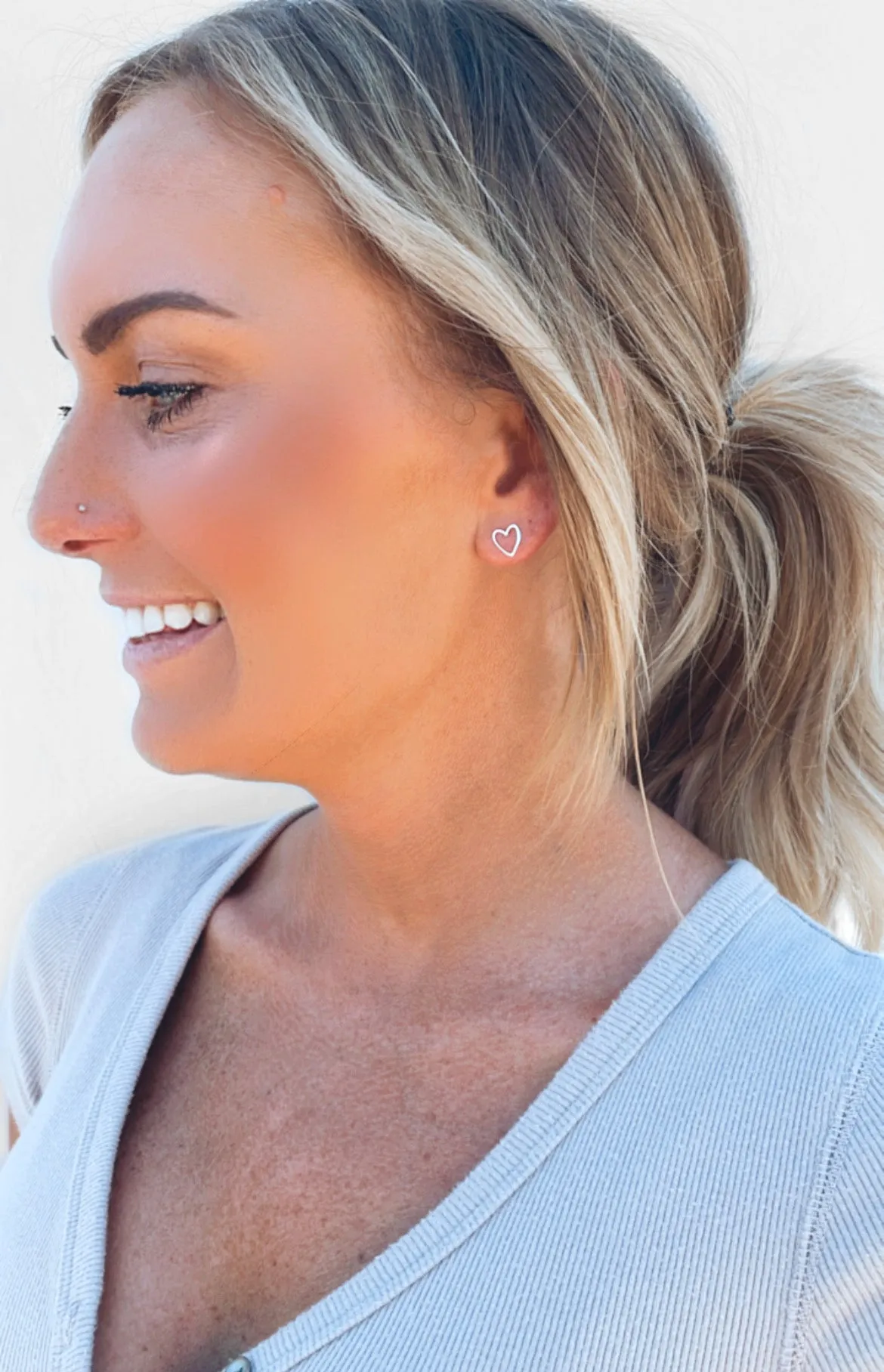 Heart Stud Earrings