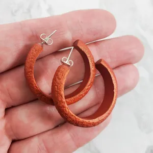 Hoop Earrings Medium - Copper