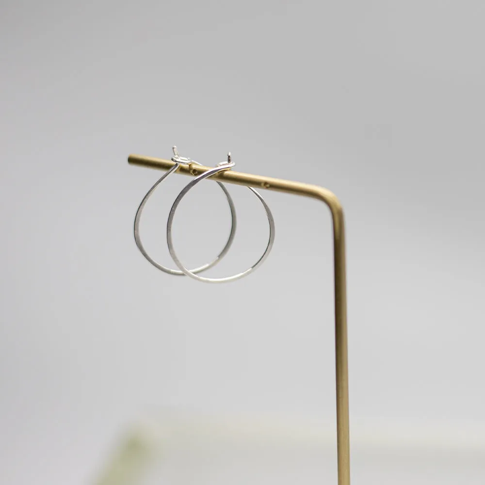 Hoops Small Hand Hammered Silver Earrings
