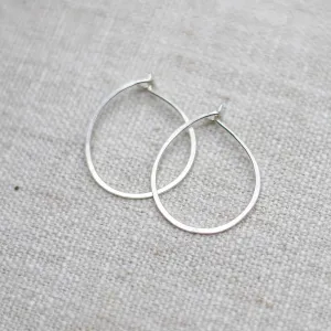 Hoops Small Hand Hammered Silver Earrings