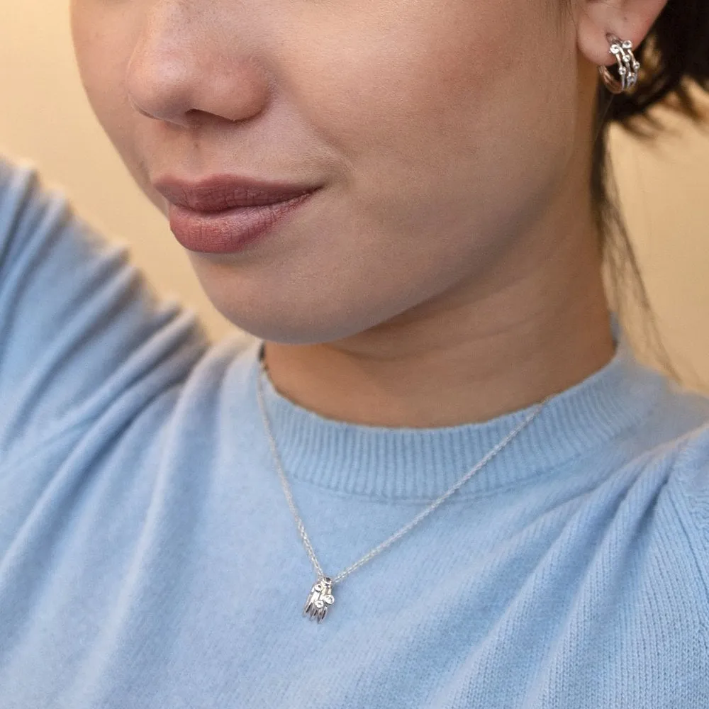 Hot Diamonds Tender Statement Bubble Sterling Silver, Topaz & Diamond Hoop Earrings