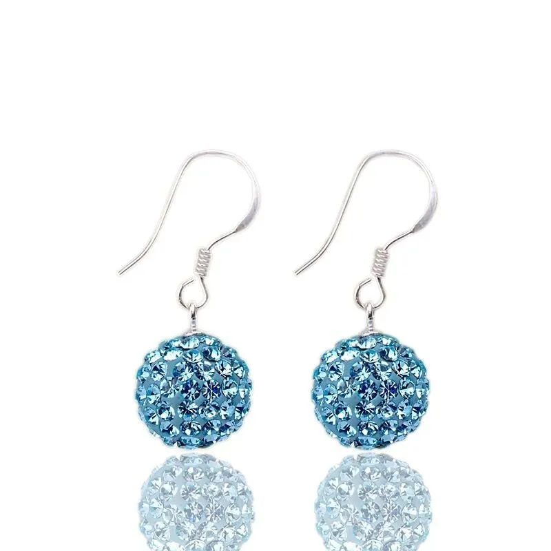 Inlaid Carved Gold Drop Earrings Diamond Hollow Ball Women Jewelry
