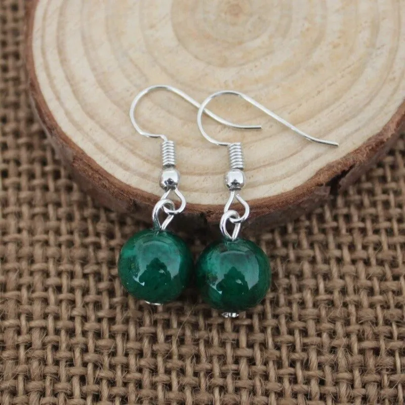 Inlaid Carved Gold Drop Earrings Diamond Hollow Ball Women Jewelry