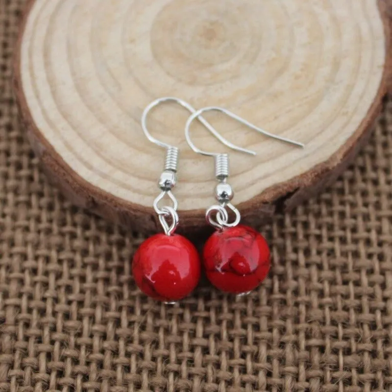 Inlaid Carved Gold Drop Earrings Diamond Hollow Ball Women Jewelry