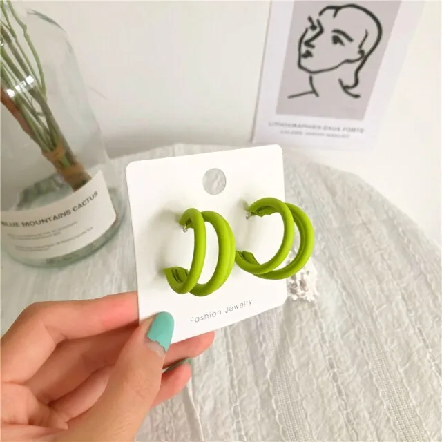 Irregular Geometric Metal Asymmetric Stud Earrings 2021 New Simple Retro Fashion Joker Earrings Women Jewelry, Gift Accessories