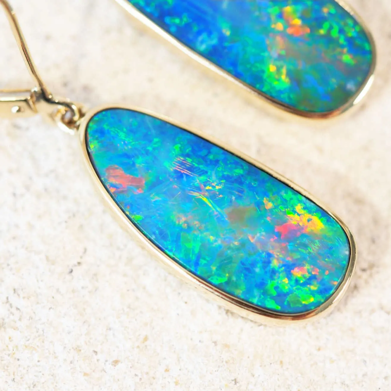 'Isla' 14ct Gold Doublet Opal Earring
