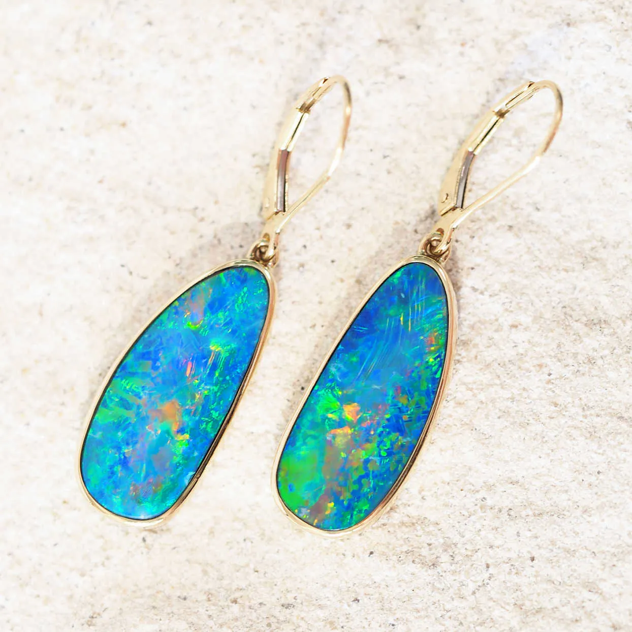 'Isla' 14ct Gold Doublet Opal Earring