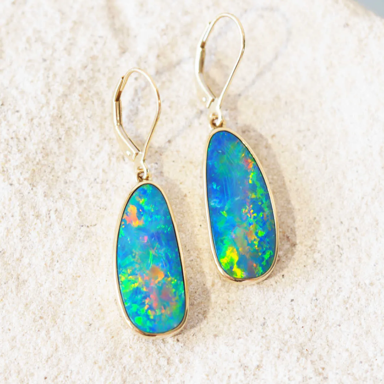 'Isla' 14ct Gold Doublet Opal Earring