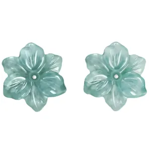 Jade Flower Earrings (Stud)