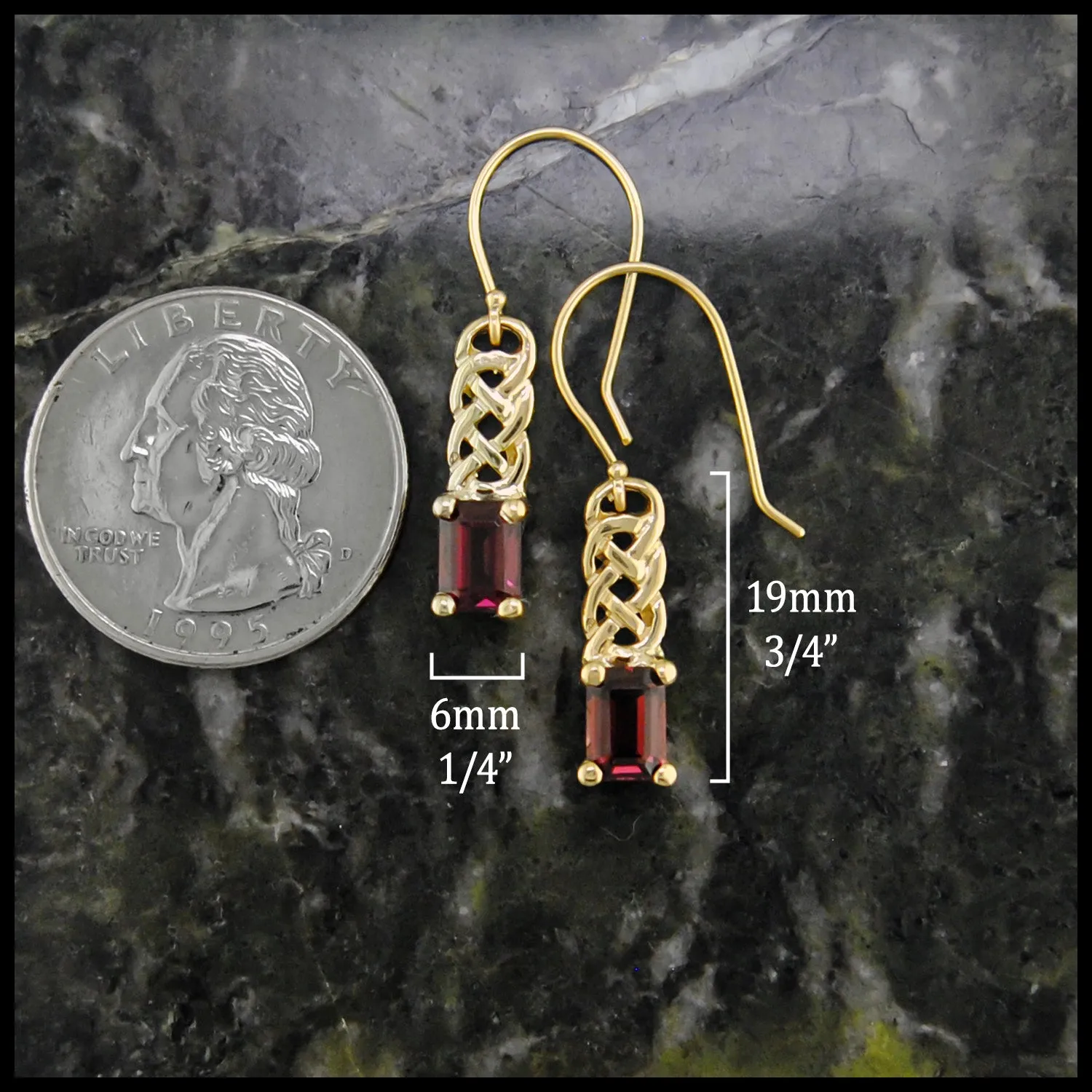Josephine's Knot Drop Earrings in Gold