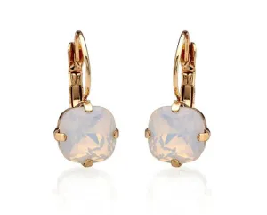 Julie Earrings White Opal