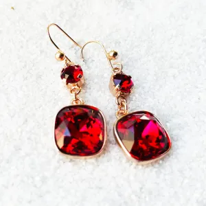 Kaling Red Drop Earrings