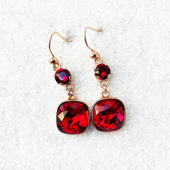 Kaling Red Drop Earrings