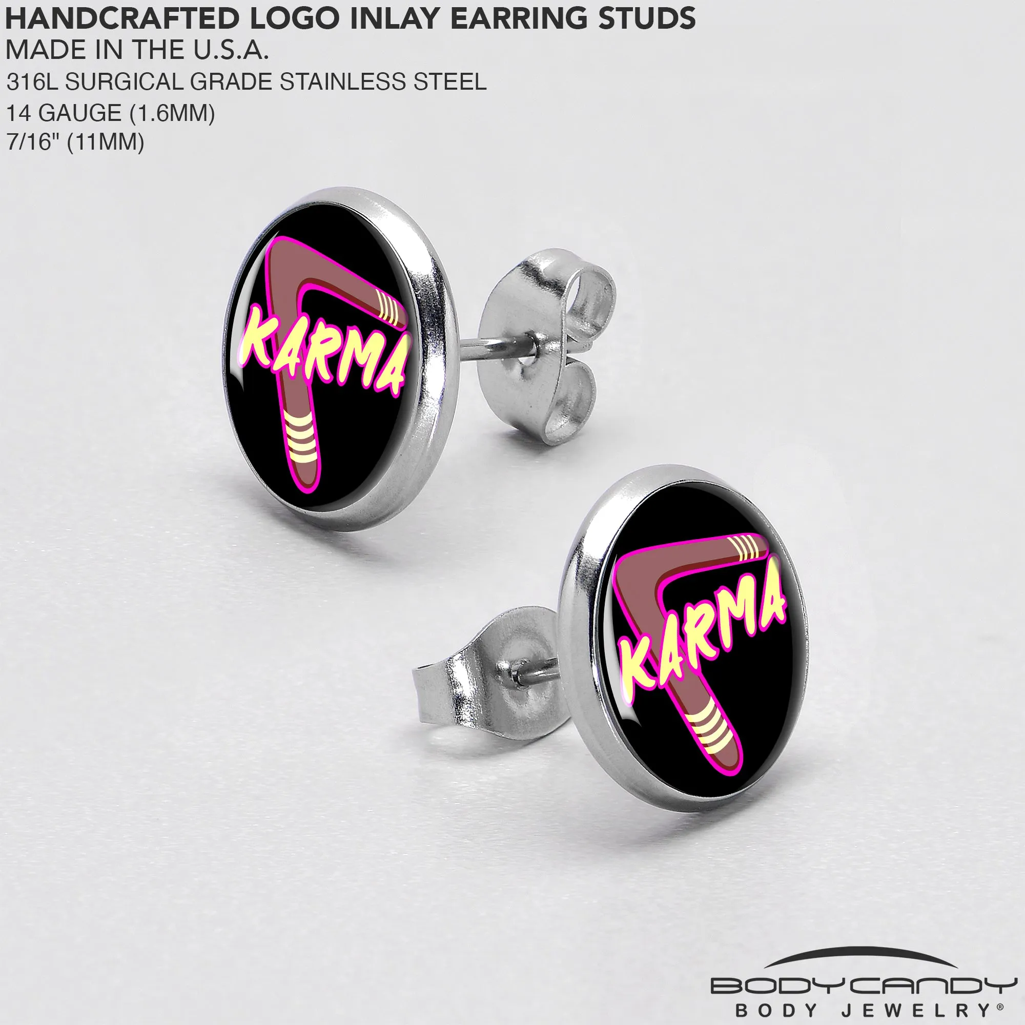 Karmic Boomerang Stud Earrings