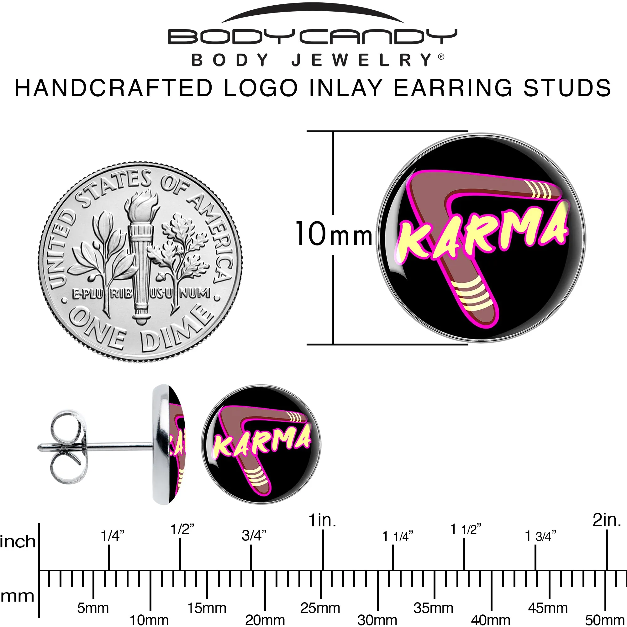 Karmic Boomerang Stud Earrings
