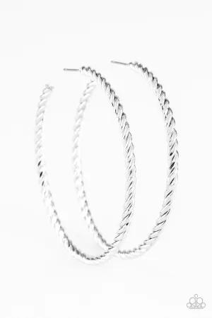 Keep It Chic Silver Paparazzi Earrings