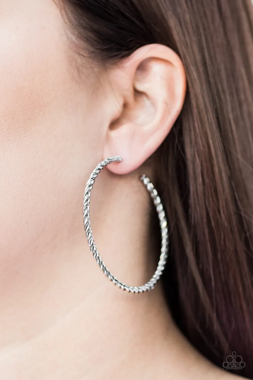 Keep It Chic Silver Paparazzi Earrings