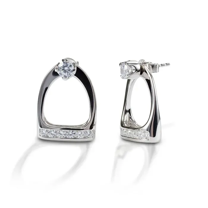 Kelly Herd Earrings Stud Earrings English Stirrup Jackets Large - Sterling Silver