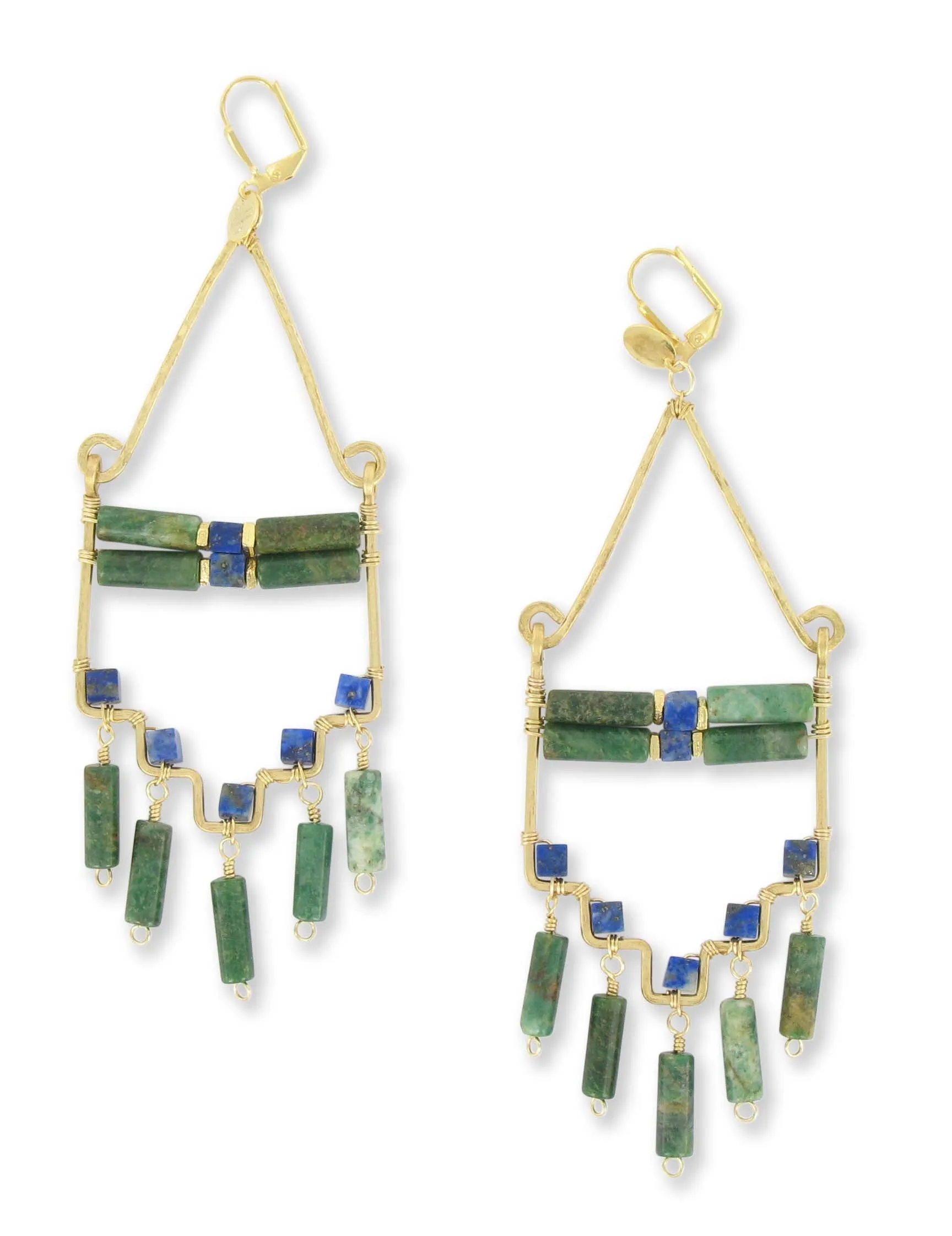 Kenza Green Jade Earrings