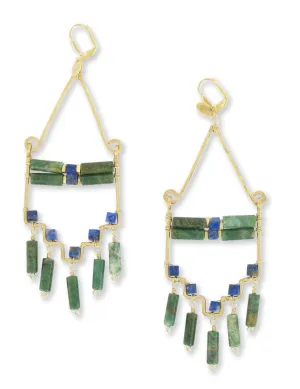 Kenza Green Jade Earrings
