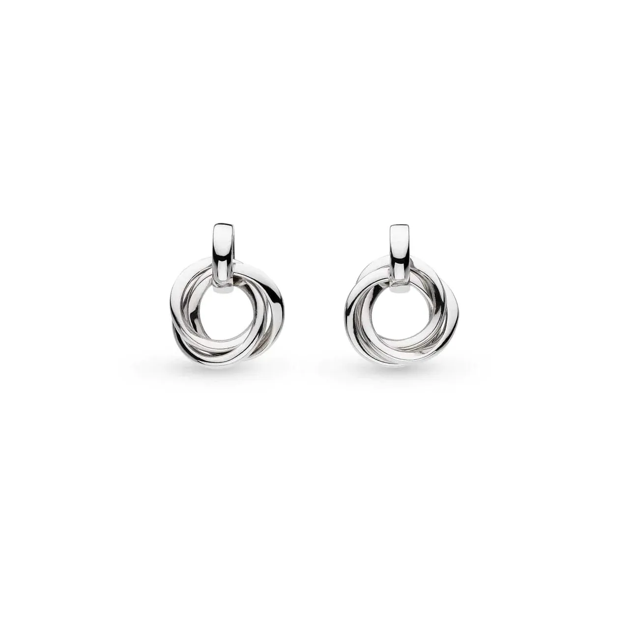 Kit Heath Sterling Silver Bevel Trilogy Earrings