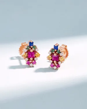 La Fantaisie Star Rainbow Sapphire Studs