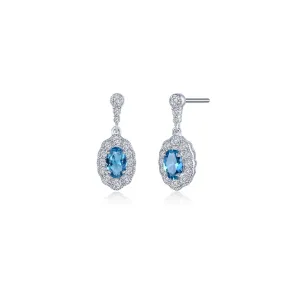 Lafonn Simulated Diamond & Blue Topaz Cloud Essence Earrings E0639BTP
