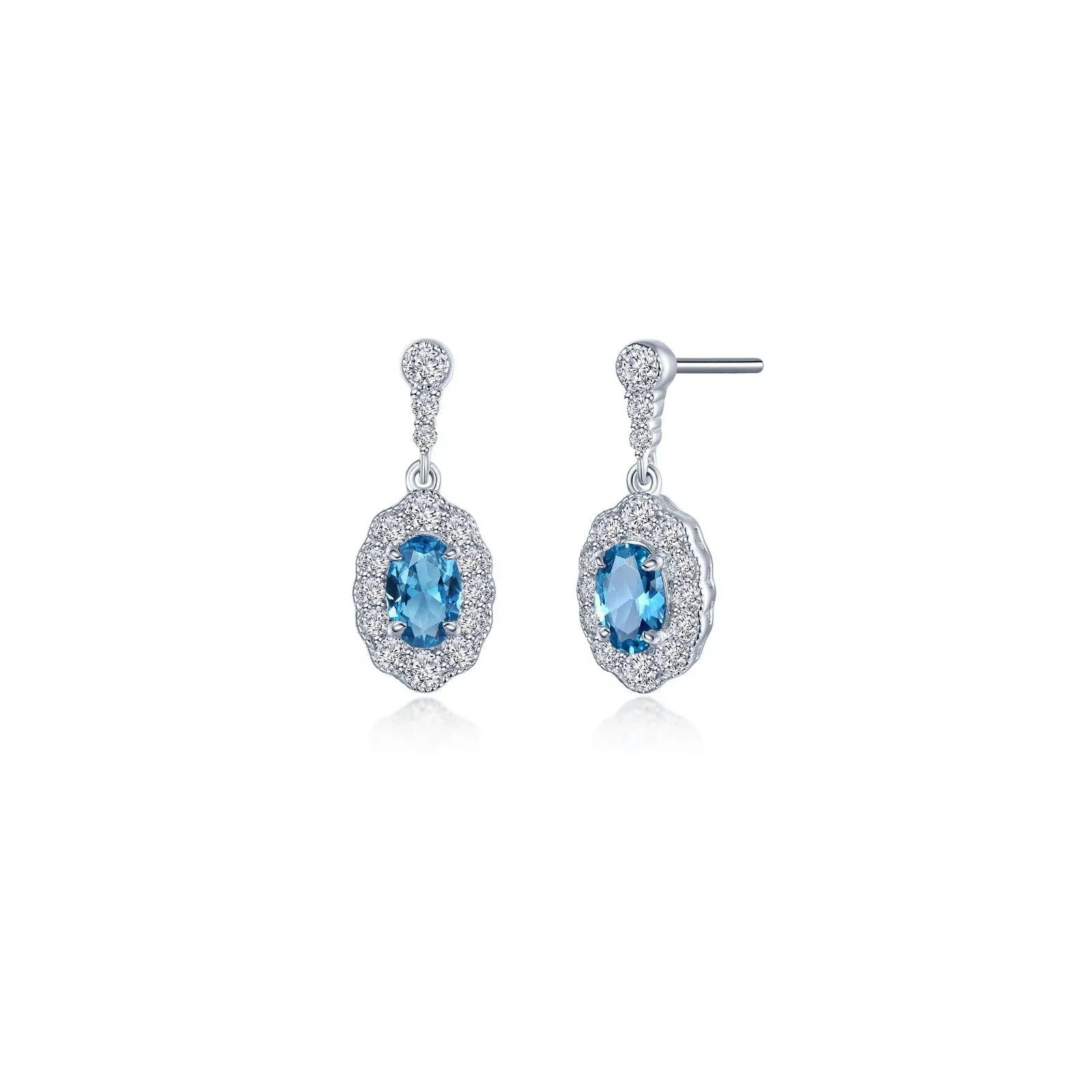 Lafonn Simulated Diamond & Blue Topaz Cloud Essence Earrings E0639BTP