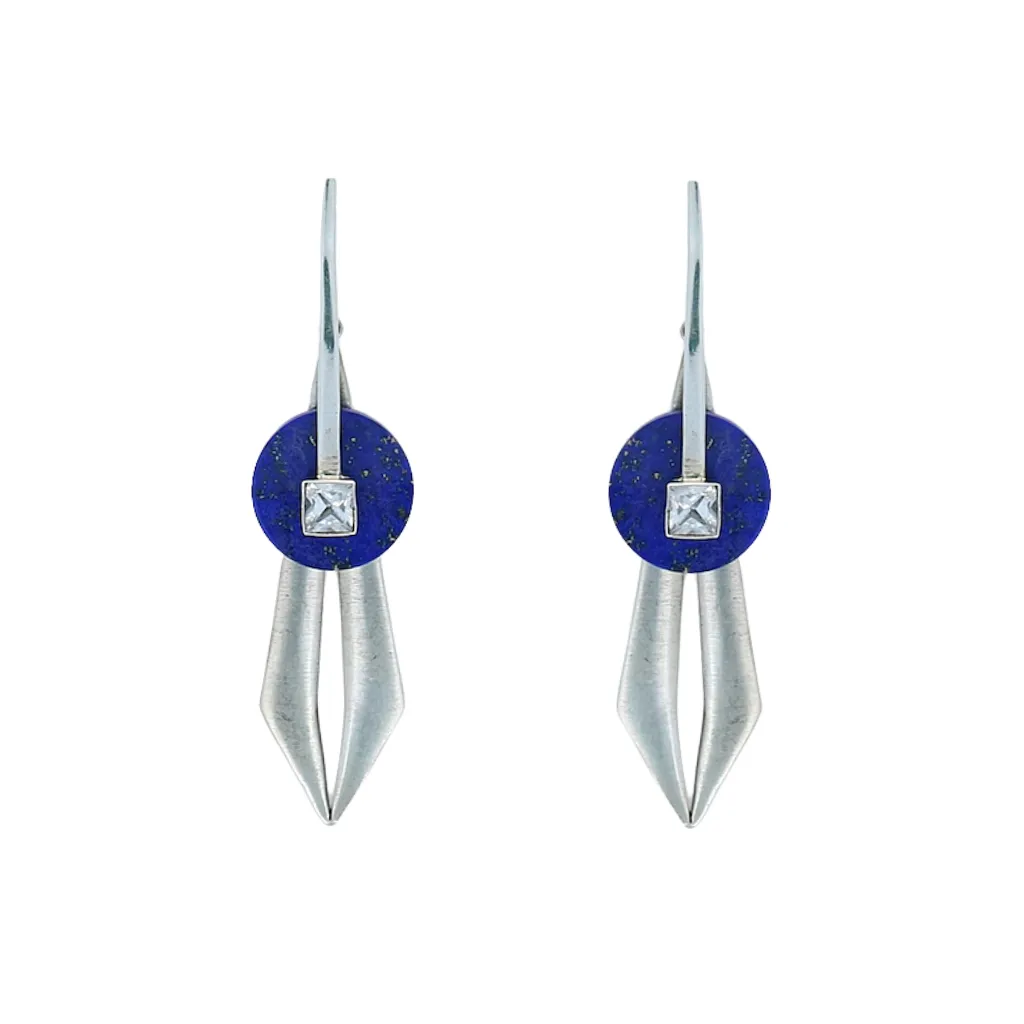 Lapis Chrysler Earrings