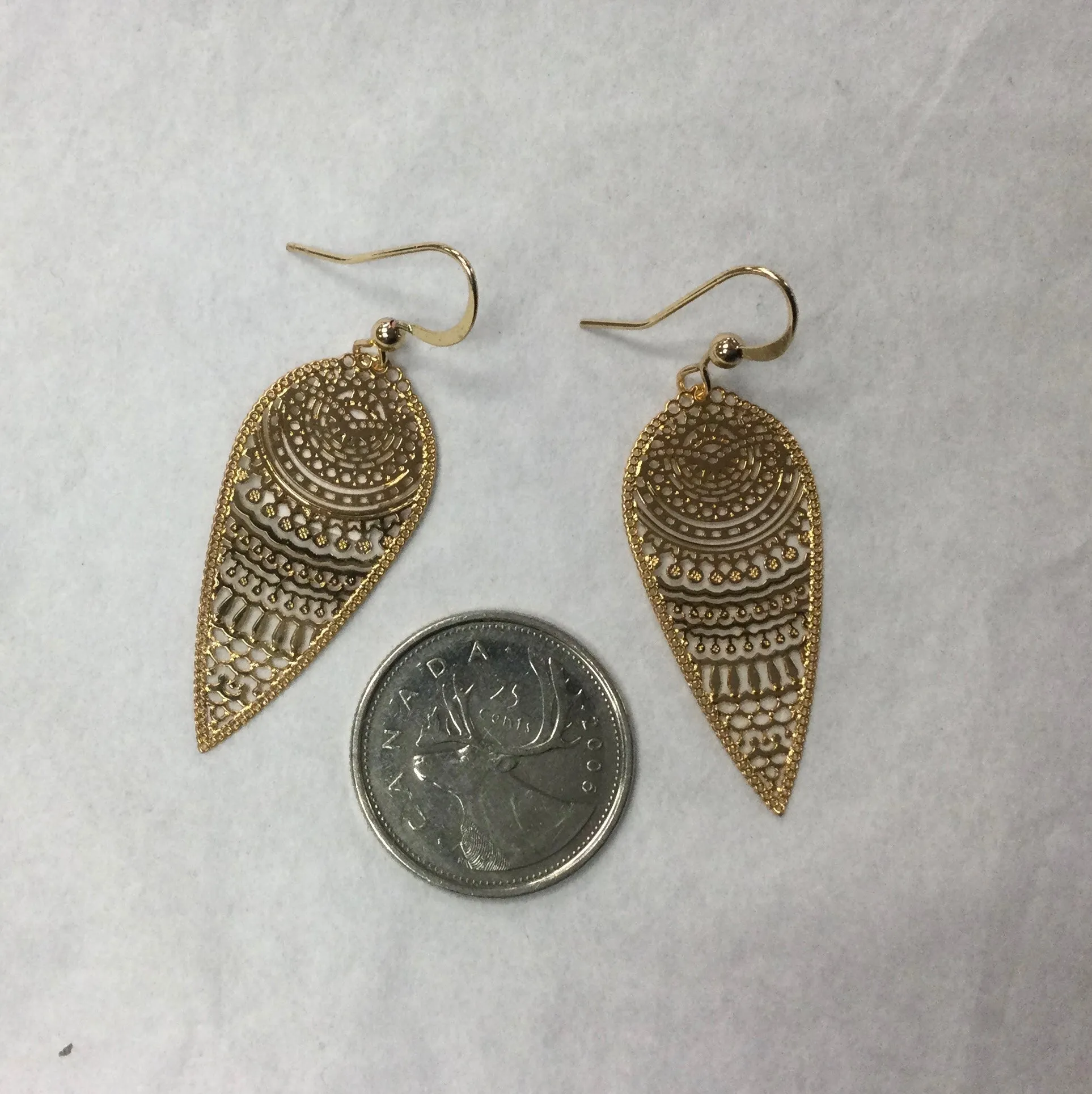 Lavishy earrings, reversed tear drop