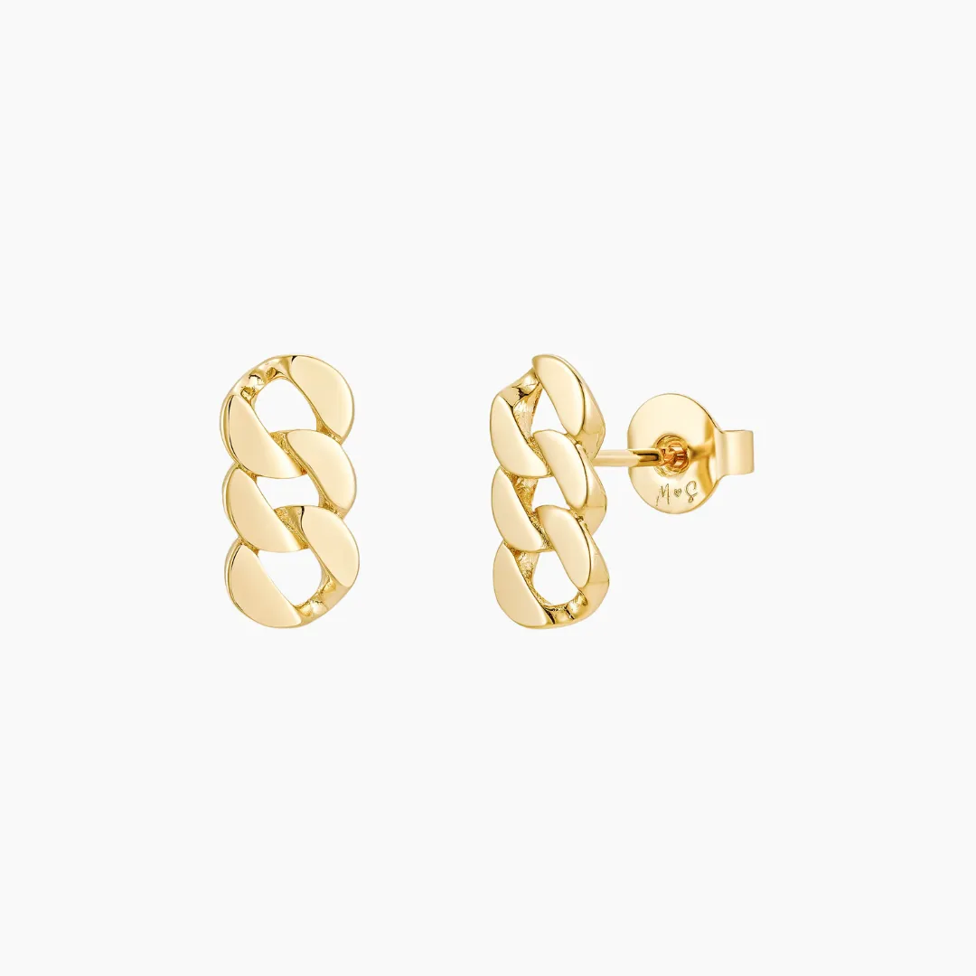 Layla Chain Stud Earrings