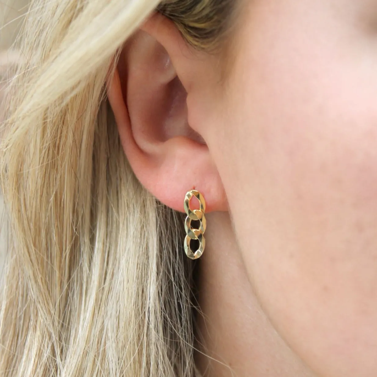 Layla Chain Stud Earrings