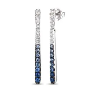 Le Vian Earrings featuring Denim Ombré Sapphires in 14K Vanilla Gold