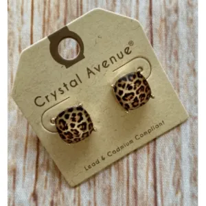 LEOPARD STUD EARRINGS