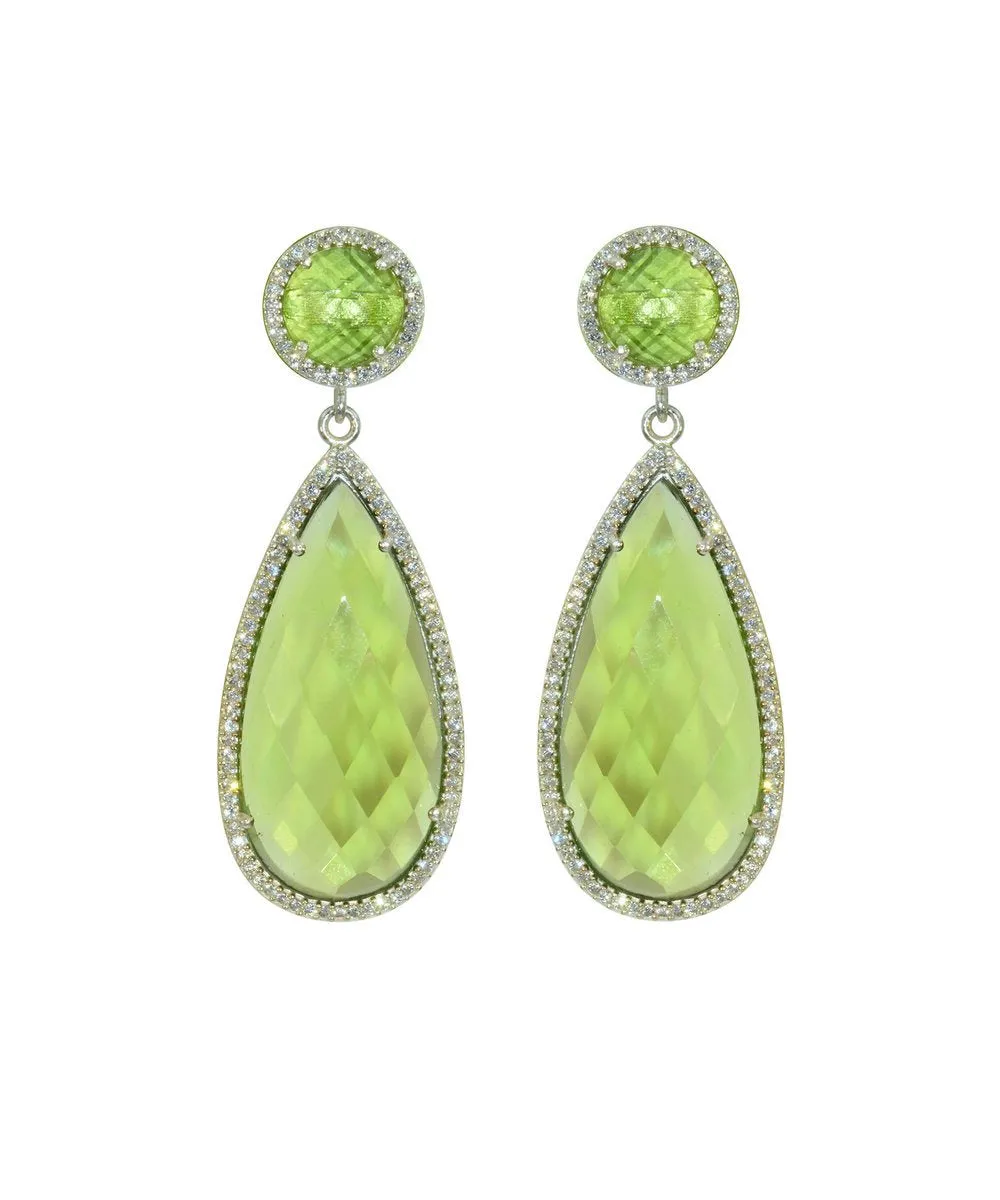 Lime Quartz Drop Earrings