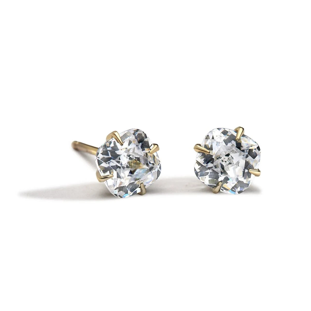 Live Prong-Set Cushion Lab Grown Diamond Studs ~2tcw