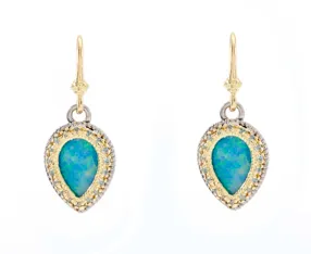LONDON BLUE TOPAZ AND OPAL DROP EARRING